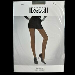 Wolford - SATINEE 30 - Light Support Tights Caramel XLarge NWT $120 Retail